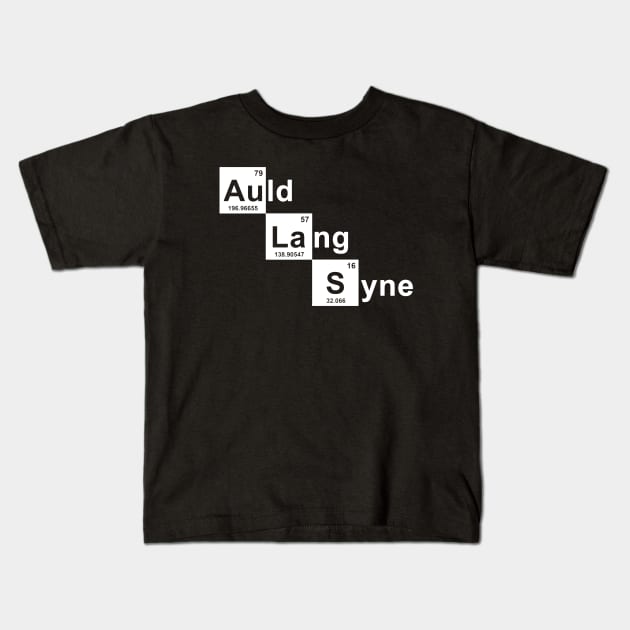 New Year 2024 Auld Lang Syne New Year Scientific Element Meme Kids T-Shirt by BoggsNicolas